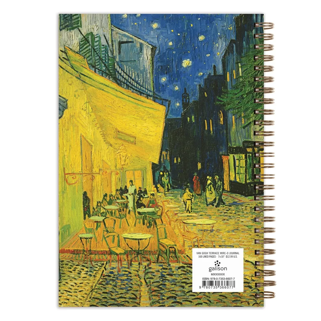 Galison Van Gogh Terrace at Night Wire-O Journal