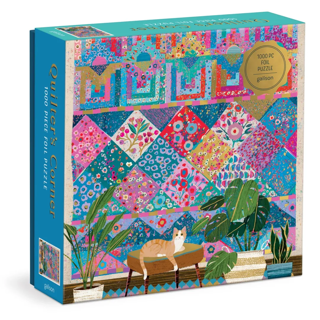 Galison Victoria Ball Quilter's Corner 1000 Piece Foil Puzzle