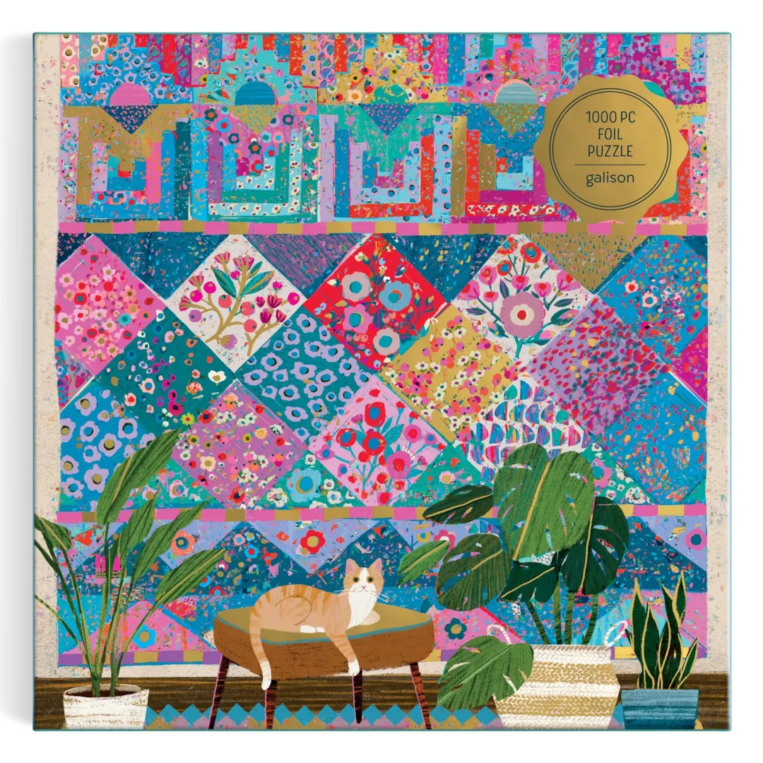 Galison Victoria Ball Quilter's Corner 1000 Piece Foil Puzzle