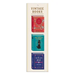 Galison Vintage Books Shaped Magnetic Bookmarks