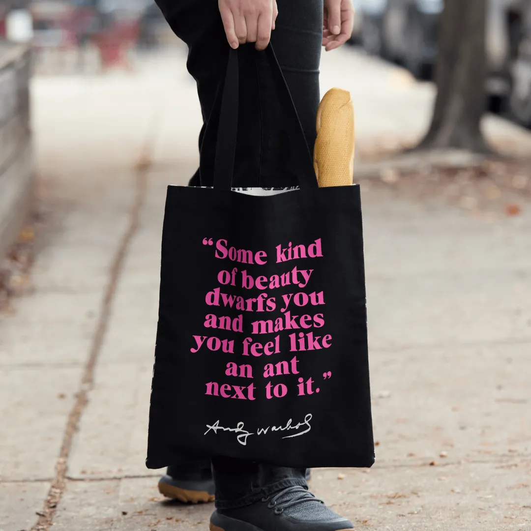 Galison Warhol Flowers Canvas Tote Bag