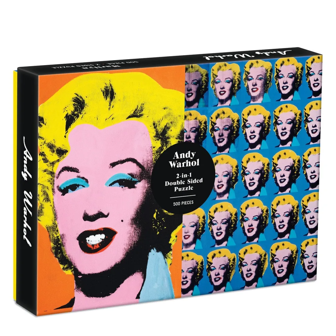 Galison Warhol Marilyn Double-Sided 500 Piece Jigsaw Puzzle