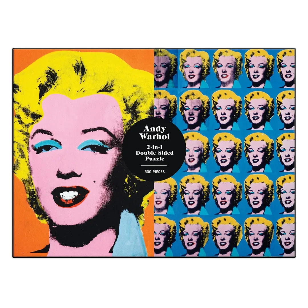 Galison Warhol Marilyn Double-Sided 500 Piece Jigsaw Puzzle