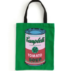 Galison Warhol Soup Can Canvas Tote Bag - Green