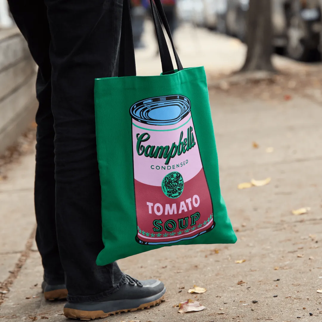 Galison Warhol Soup Can Canvas Tote Bag - Green