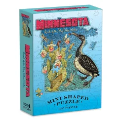 Galison Wendy Gold Minnesota 100 Piece Mini Shaped Jigsaw Puzzle