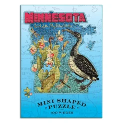 Galison Wendy Gold Minnesota 100 Piece Mini Shaped Jigsaw Puzzle