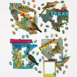 Galison Wendy Gold Minnesota 100 Piece Mini Shaped Jigsaw Puzzle