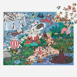 Galison Where's ________? Curious and Far Out Places 500 Piece Search and Find Puzzle