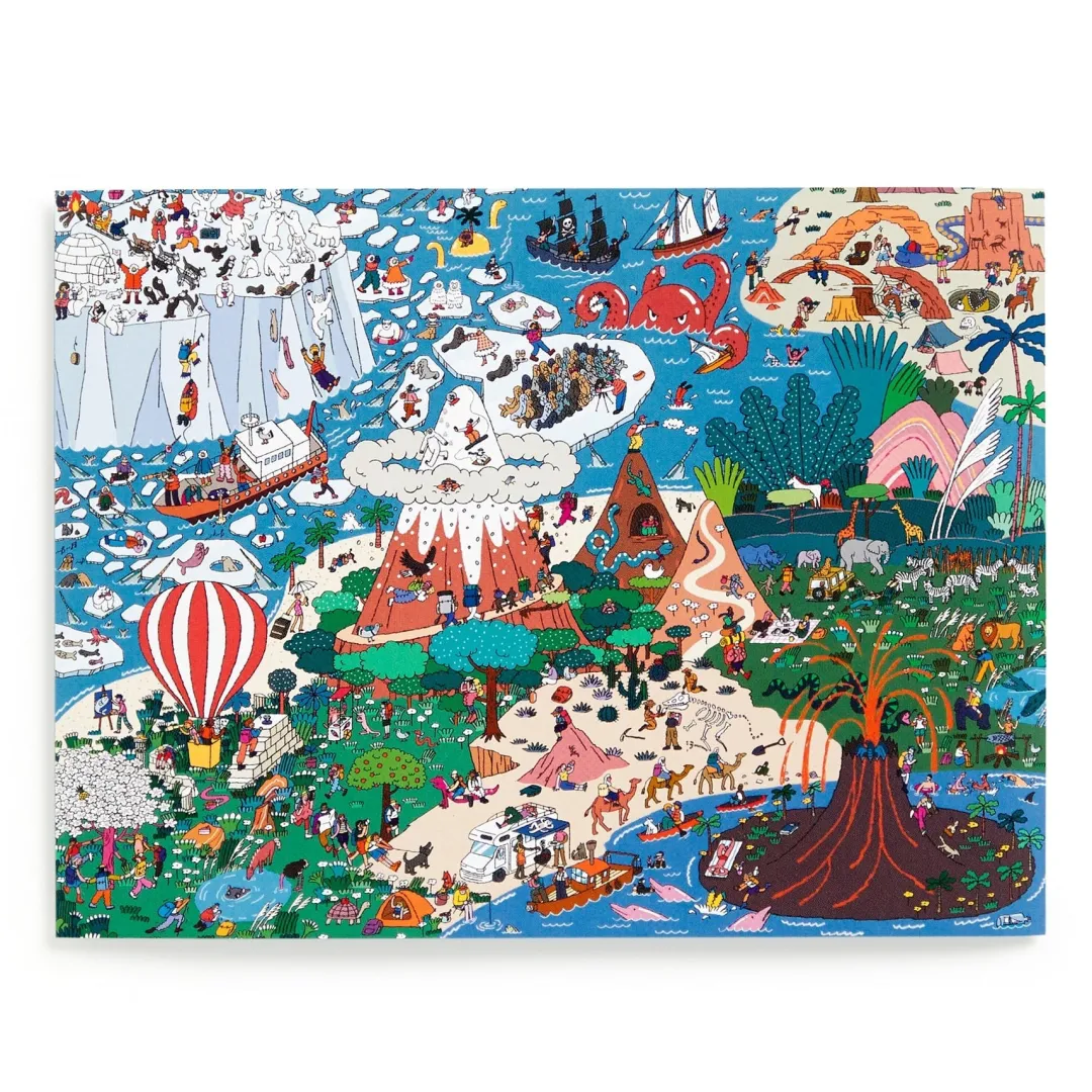 Galison Where's ________? Curious and Far Out Places 500 Piece Search and Find Puzzle