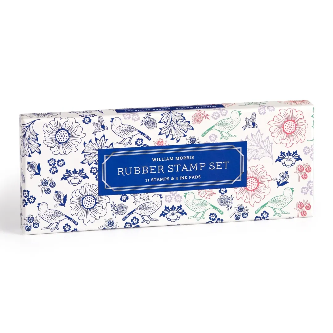 Galison William Morris Rubber Stamp Set
