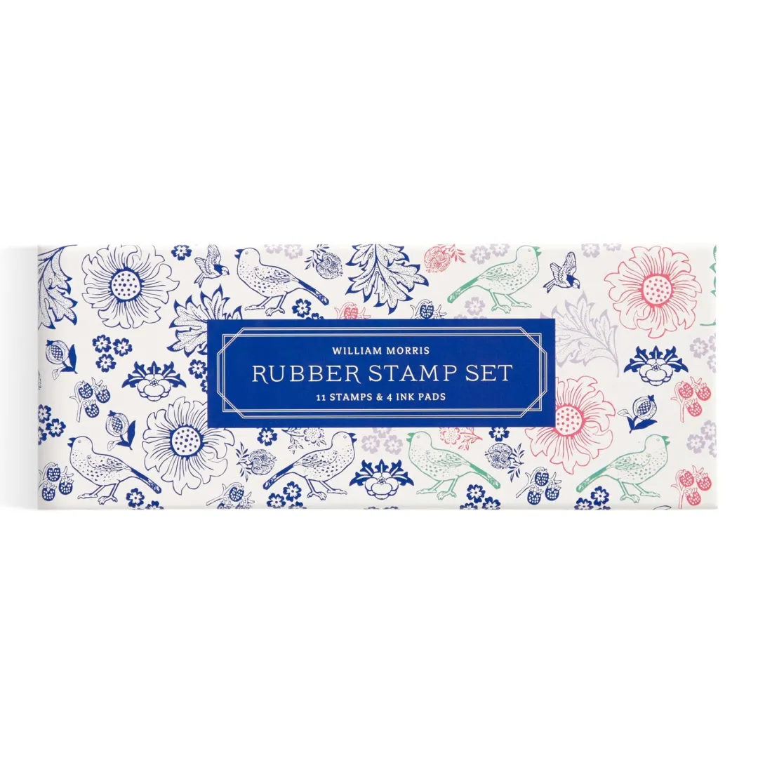 Galison William Morris Rubber Stamp Set
