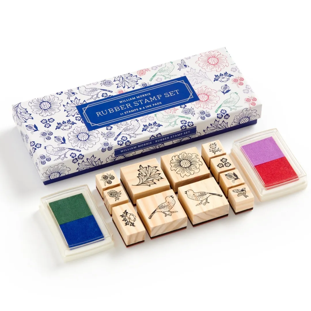 Galison William Morris Rubber Stamp Set