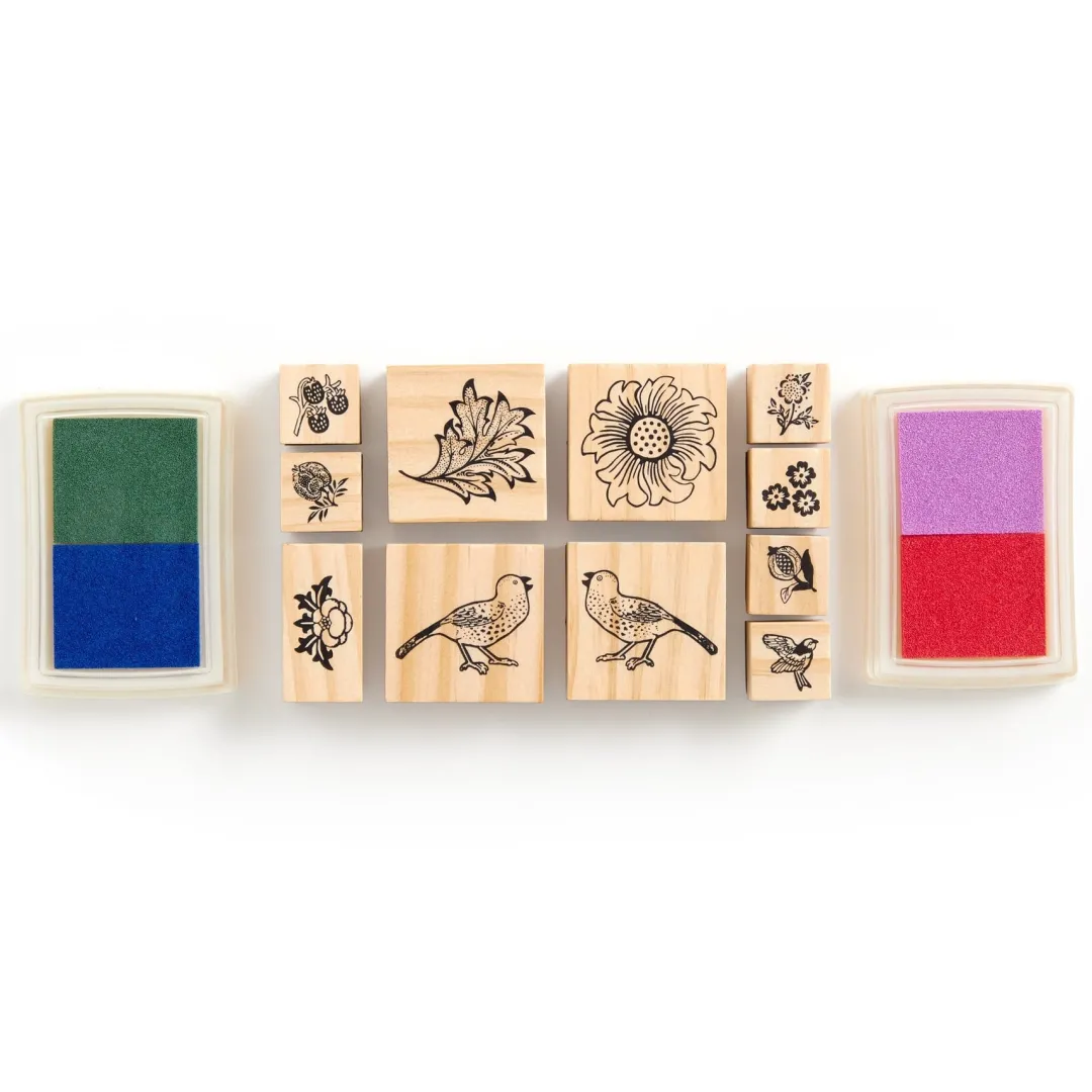 Galison William Morris Rubber Stamp Set