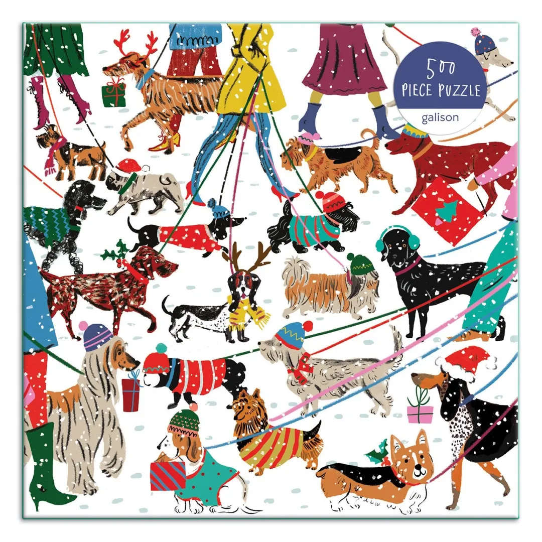 Galison Winter Dogs 500 Piece Jigsaw Puzzle