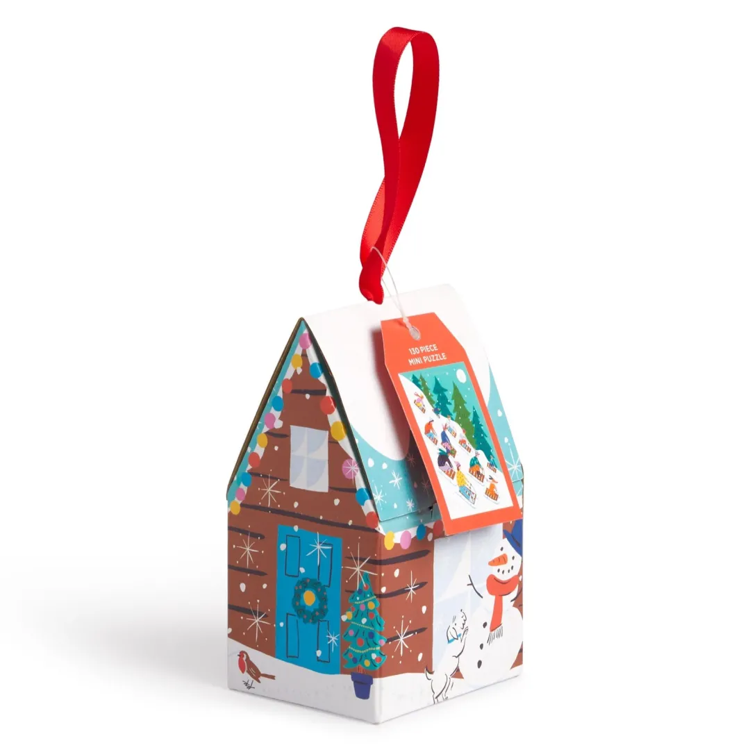 Galison Winter Sledding 130pc Puzzle Ornament