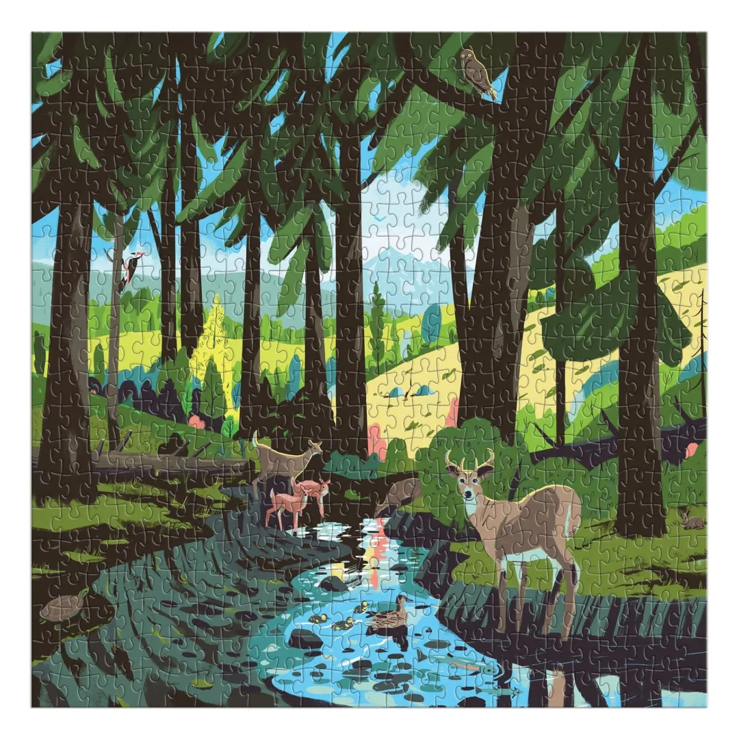 Galison Woodland Pass 500 Piece Puzzle