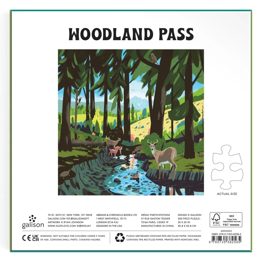 Galison Woodland Pass 500 Piece Puzzle