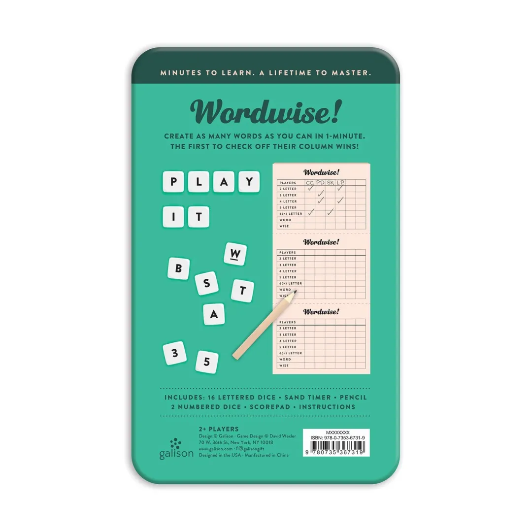 Galison Wordwise! Dice Game