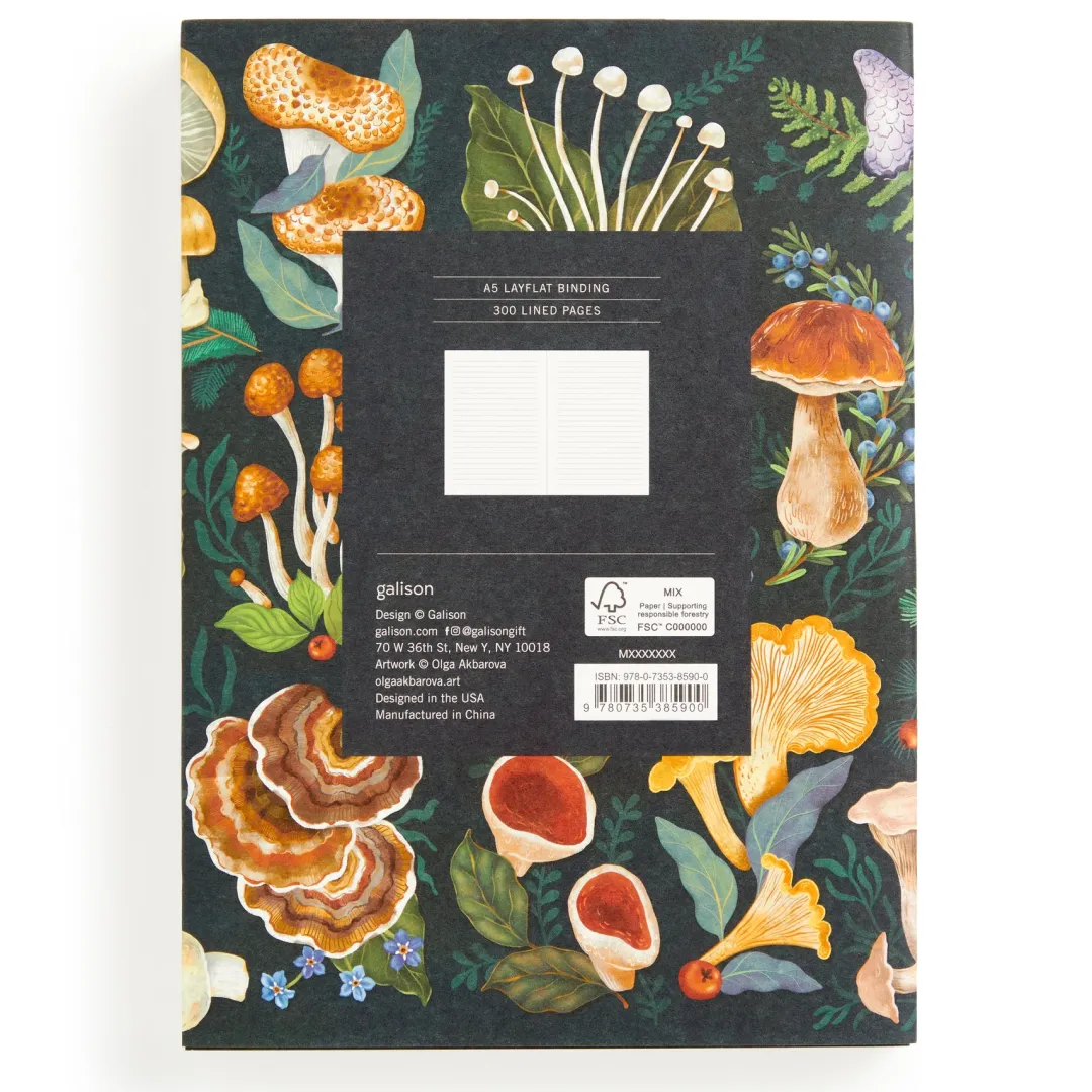 Galison World of Mushrooms Premium A5 Notebook