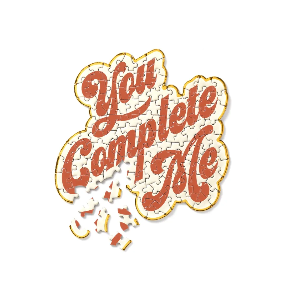 Galison You Complete Me 100 Piece Mini Shaped Puzzle