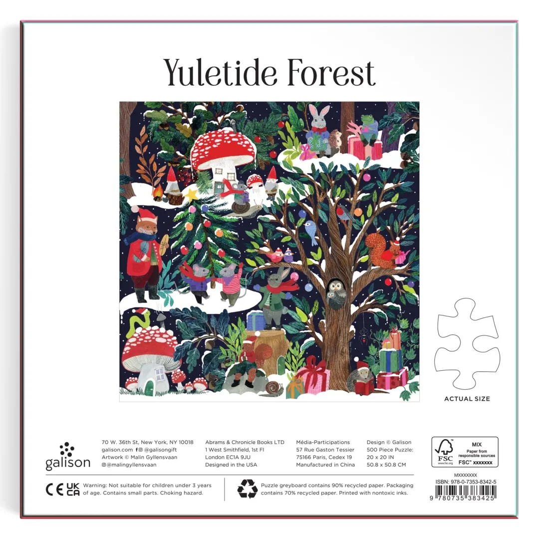 Galison Yuletide Forest 500 Piece Puzzle