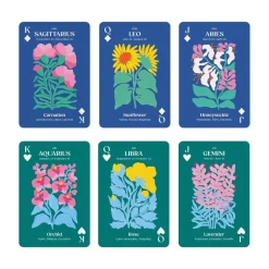 Galison Zodiac Flowers Playing Card Set